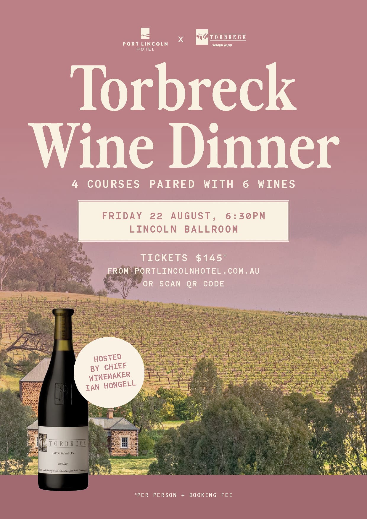 Torbreck Wine Dinner 12 Port lincoln hotel