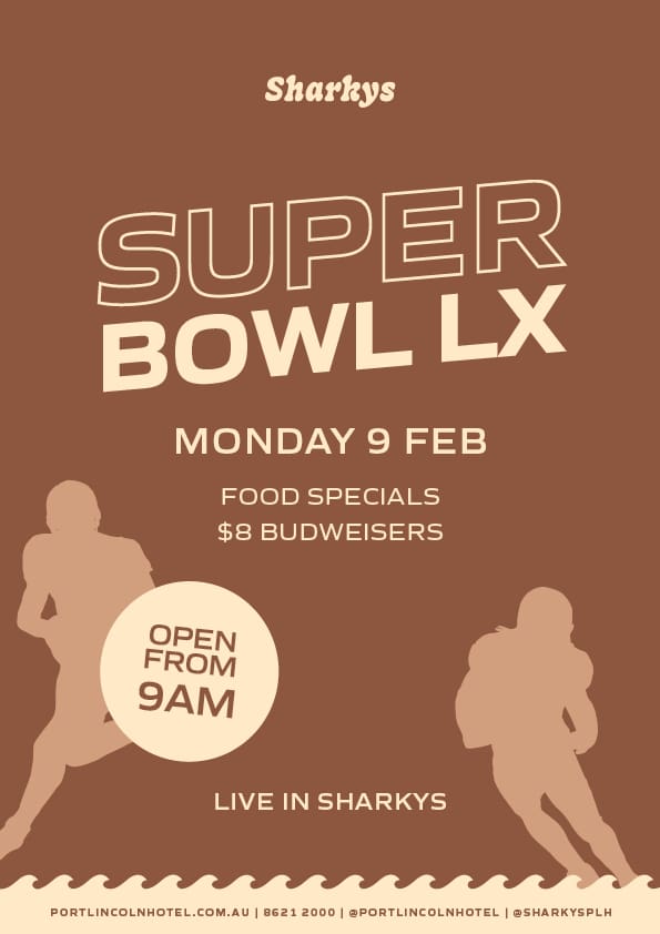 Super Bowl Lx 17 Christmas day lunch port lincoln hotel