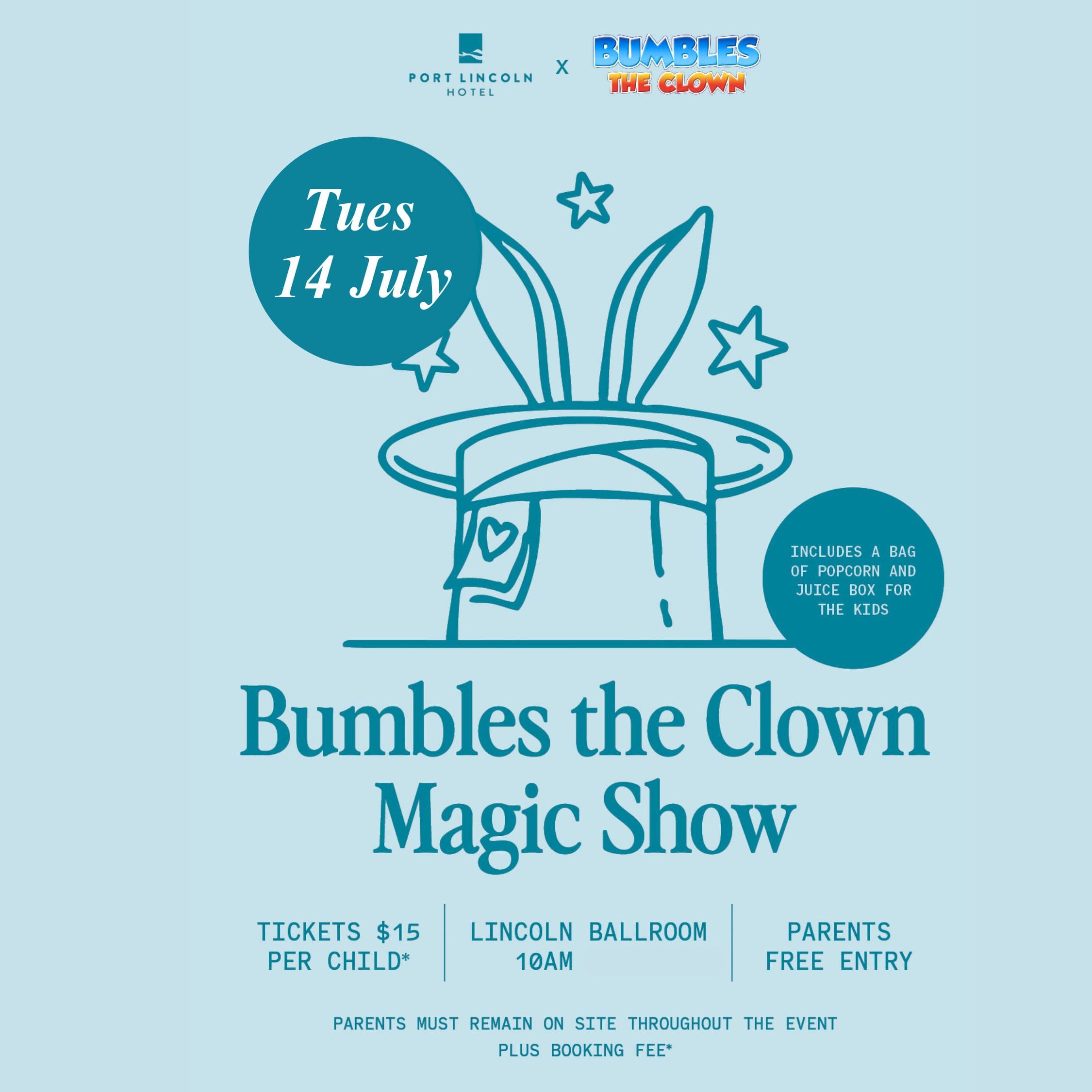 Magic Show With Bumbles The Clown 2 Port lincoln hotel