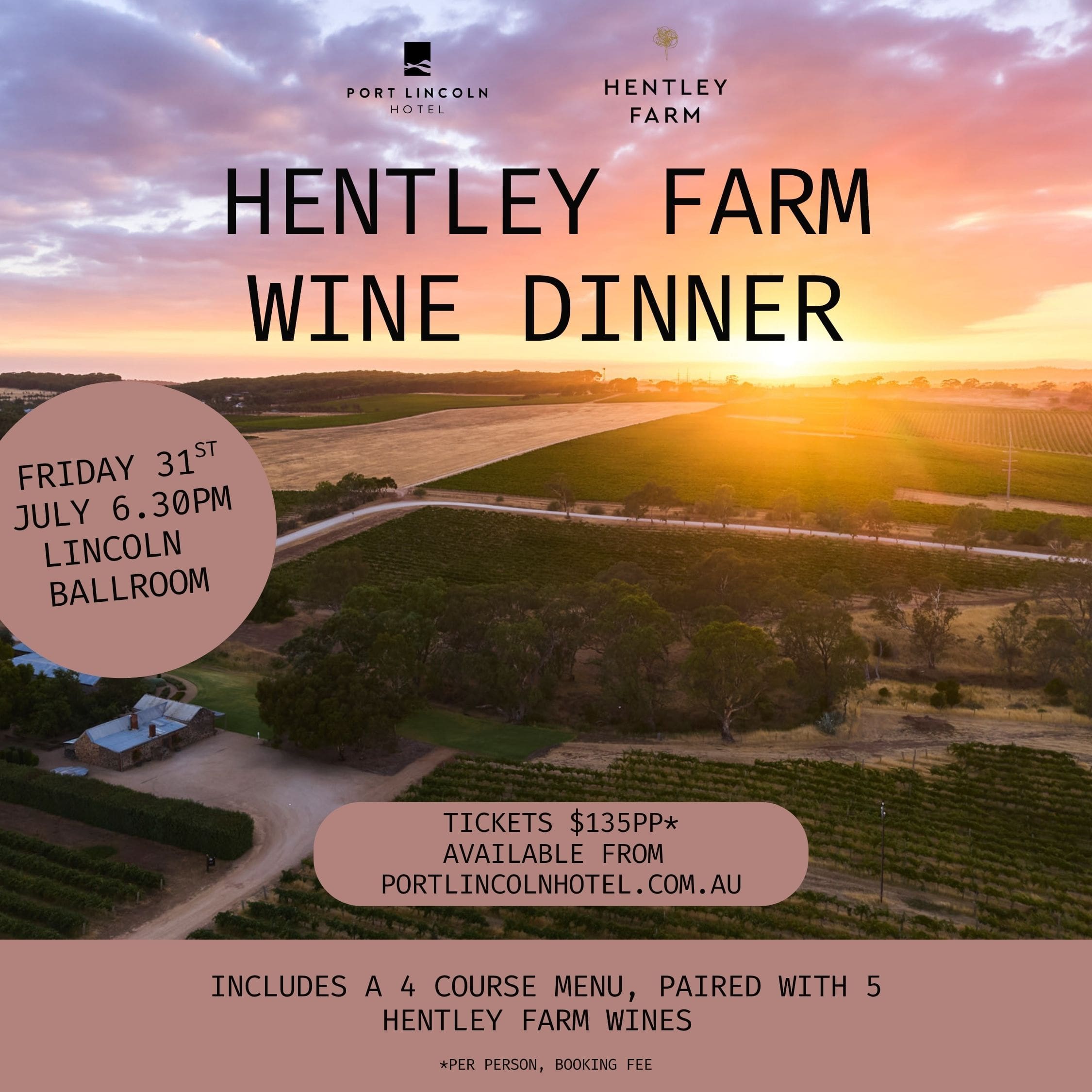 Hentley Farm Wine Dinner 5 Port lincoln hotel